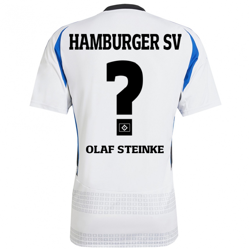 Niño Fútbol Camiseta Eric Olaf Steinke #0 Blanco Azul 1ª Equipación 2024/25