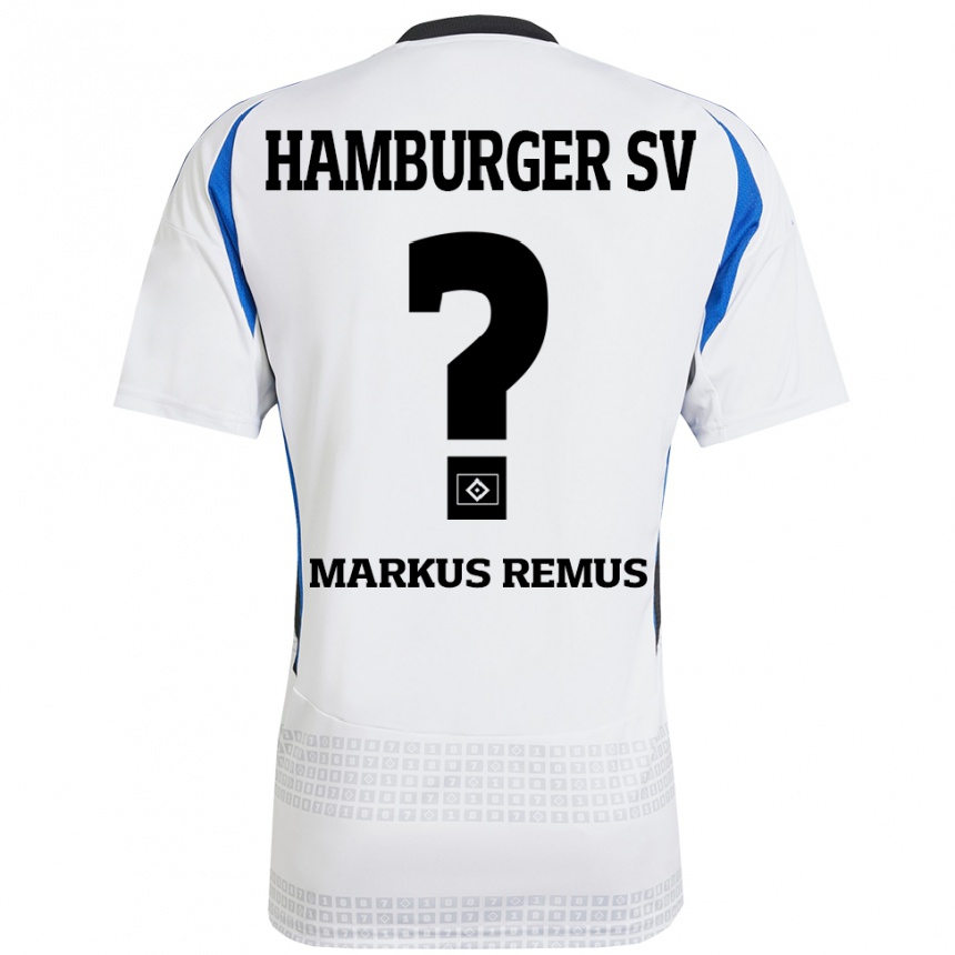 Niño Fútbol Camiseta Markus Remus #0 Blanco Azul 1ª Equipación 2024/25