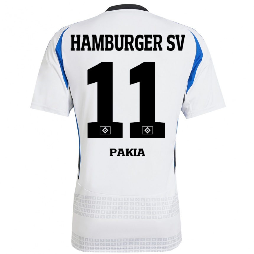 Niño Fútbol Camiseta Ware Pakia #11 Blanco Azul 1ª Equipación 2024/25