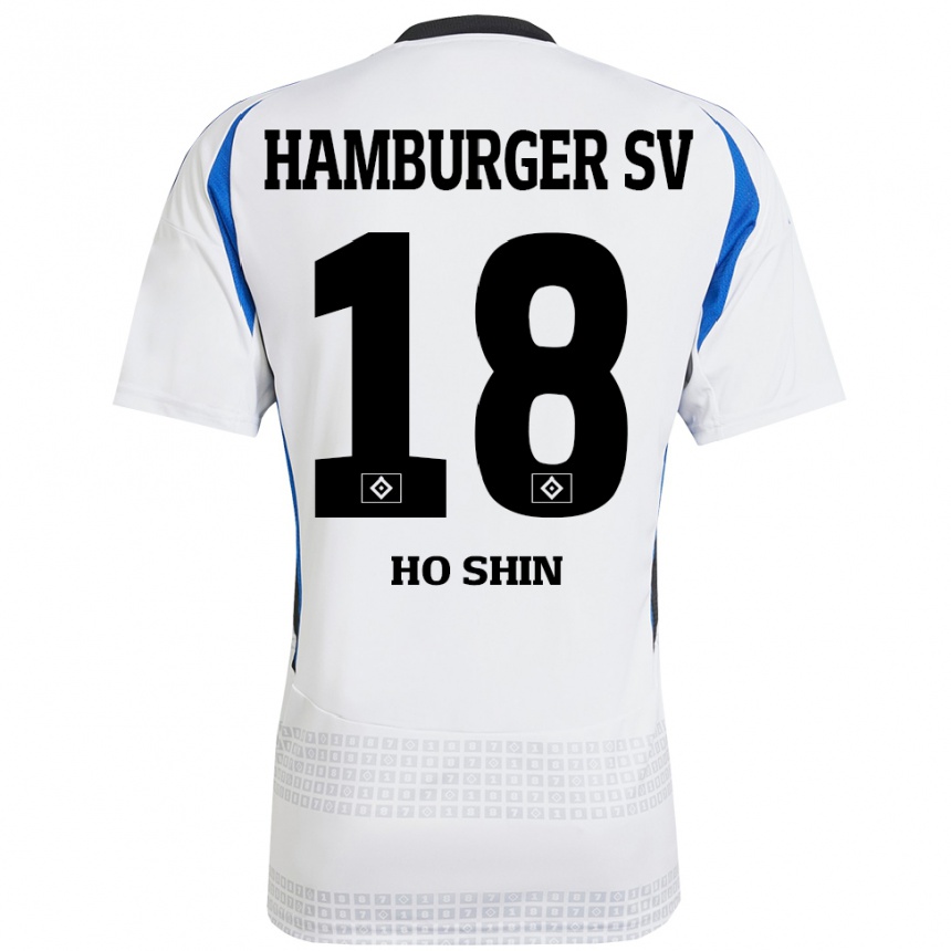 Niño Fútbol Camiseta Jae Ho Shin #18 Blanco Azul 1ª Equipación 2024/25