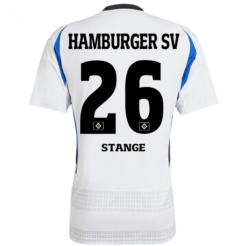 Niño Fútbol Camiseta Otto Stange #26 Blanco Azul 1ª Equipación 2024/25