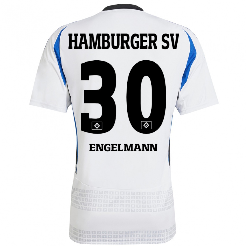 Niño Fútbol Camiseta Timon Engelmann #30 Blanco Azul 1ª Equipación 2024/25