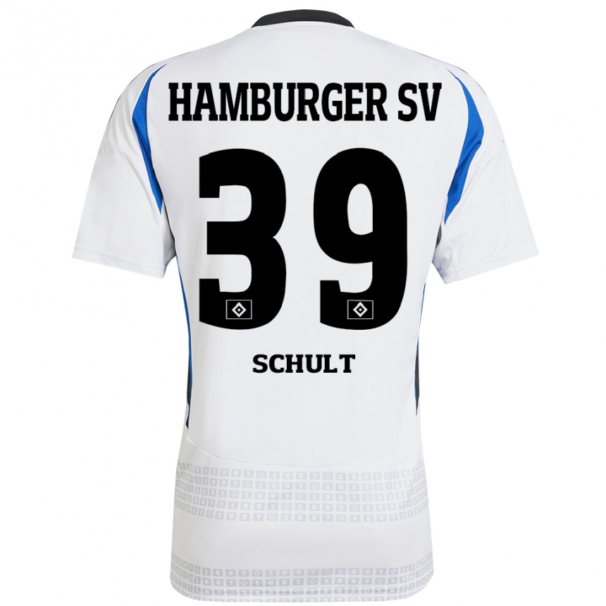 Niño Fútbol Camiseta Almuth Schult #39 Blanco Azul 1ª Equipación 2024/25