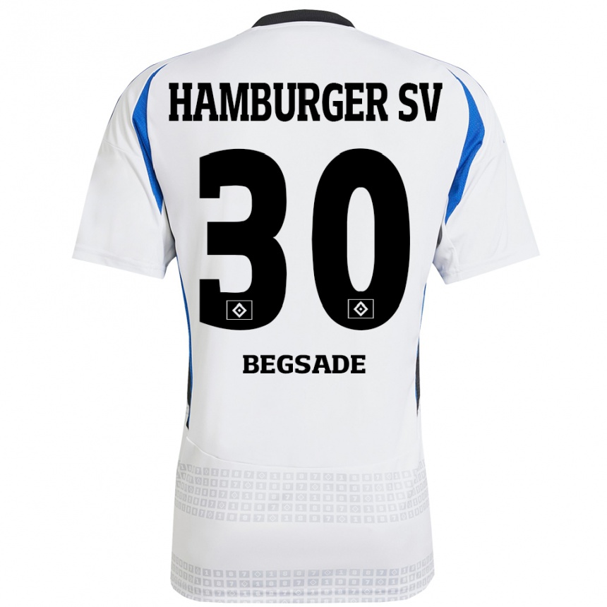 Niño Fútbol Camiseta Soheil Begsade #30 Blanco Azul 1ª Equipación 2024/25