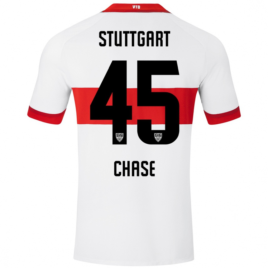 Niño Fútbol Camiseta Anrie Chase #45 Blanco Rojo 1ª Equipación 2024/25