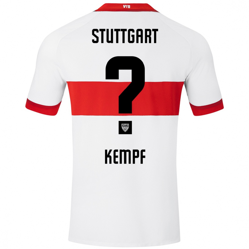 Niño Fútbol Camiseta Karl Kempf #0 Blanco Rojo 1ª Equipación 2024/25