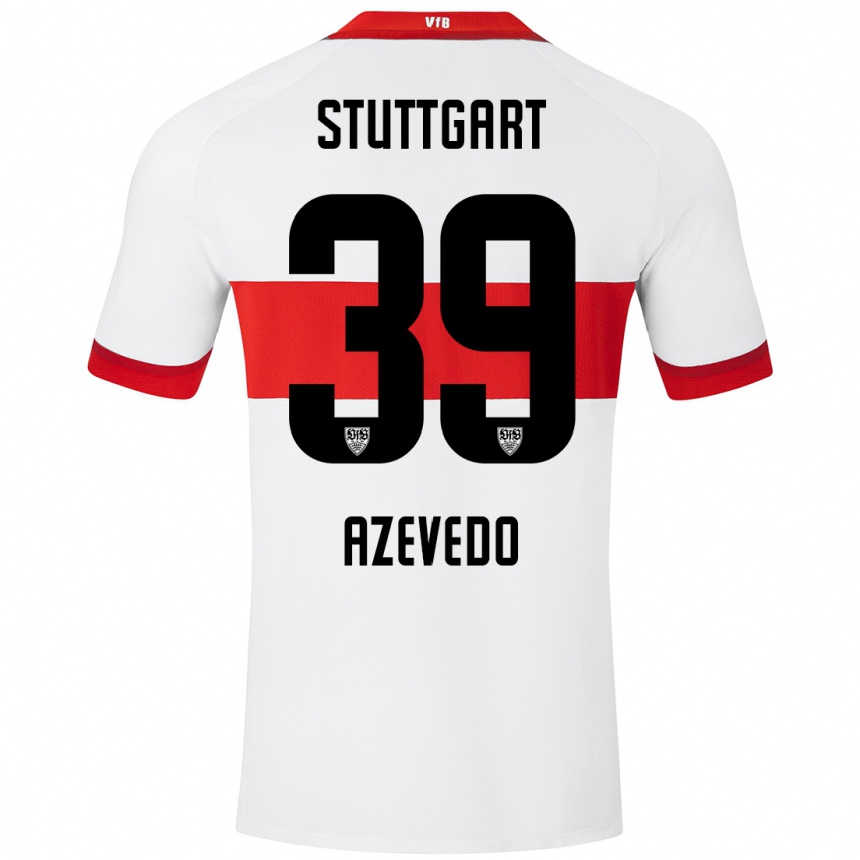 Niño Fútbol Camiseta Alexandre Azevedo #39 Blanco Rojo 1ª Equipación 2024/25