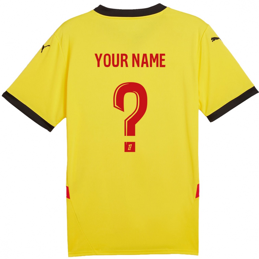 Niño Fútbol Camiseta Su Nombre #0 Amarillo Rojo 1ª Equipación 2024/25