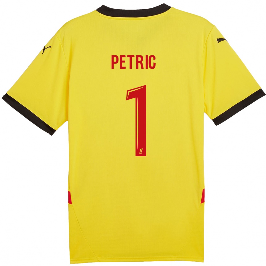 Niño Fútbol Camiseta Denis Petric #1 Amarillo Rojo 1ª Equipación 2024/25