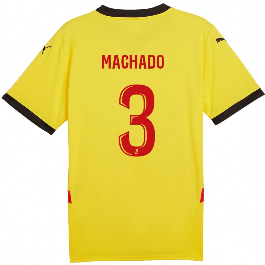 Niño Fútbol Camiseta Deiver Machado #3 Amarillo Rojo 1ª Equipación 2024/25