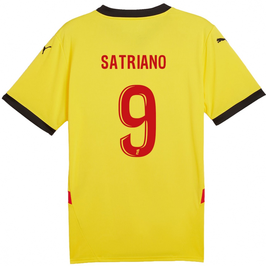 Niño Fútbol Camiseta Martín Satriano #9 Amarillo Rojo 1ª Equipación 2024/25