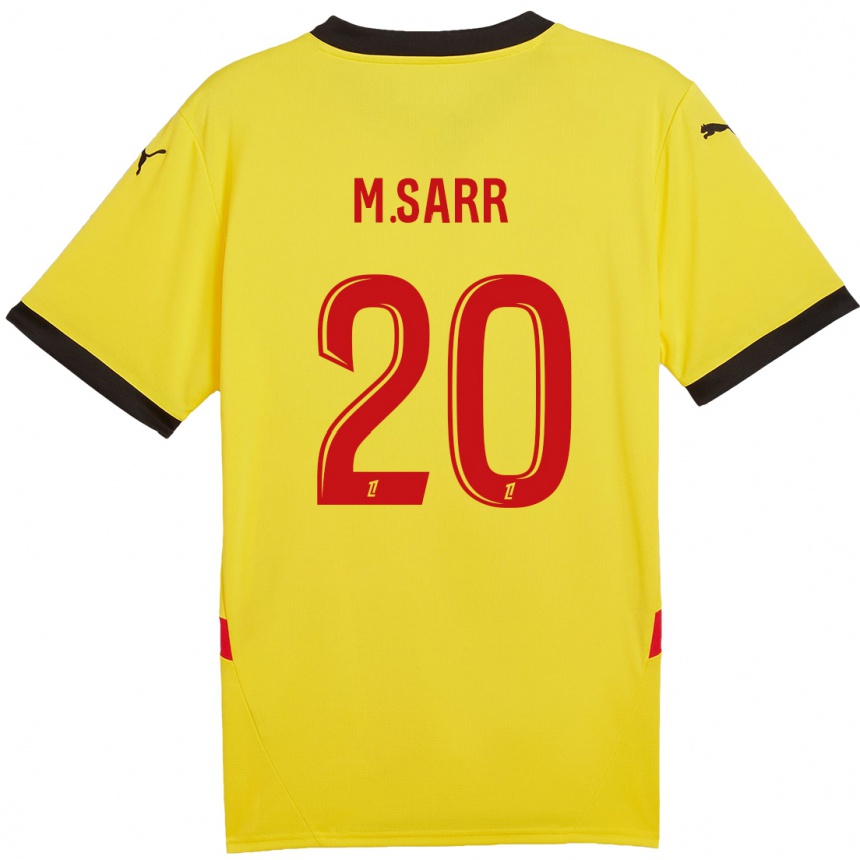 Niño Fútbol Camiseta Malang Sarr #20 Amarillo Rojo 1ª Equipación 2024/25