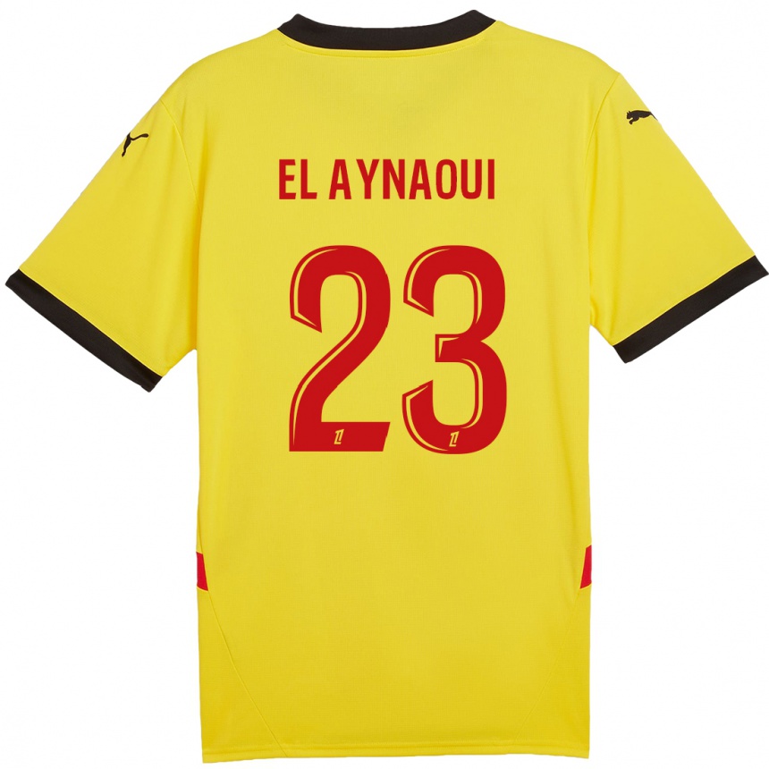 Niño Fútbol Camiseta Neil El Aynaoui #23 Amarillo Rojo 1ª Equipación 2024/25