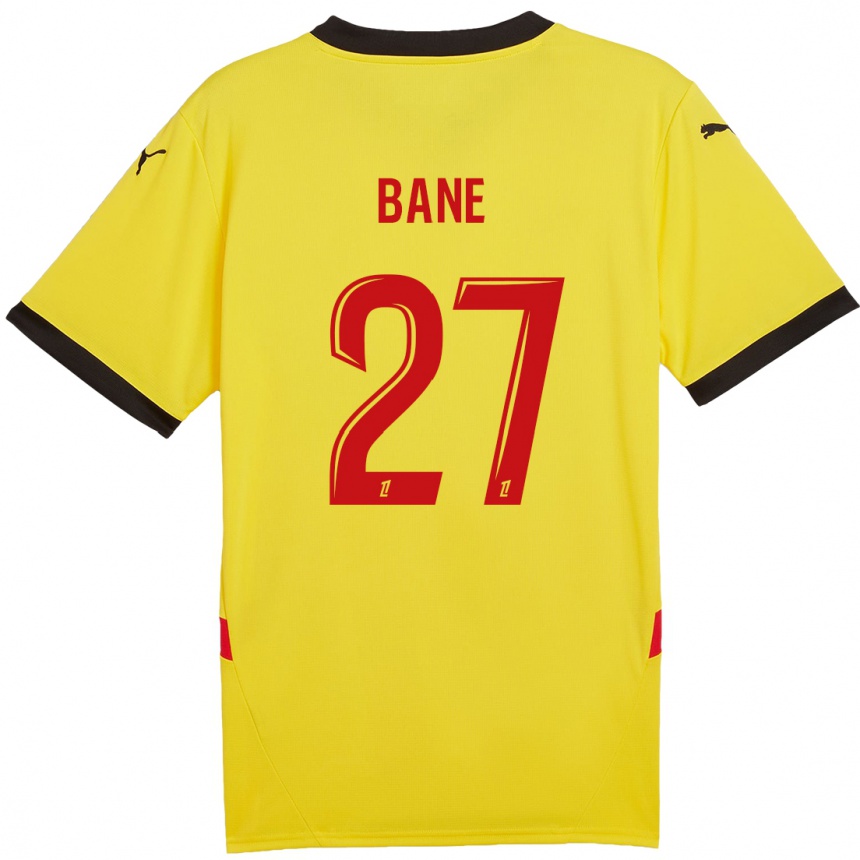 Niño Fútbol Camiseta Sidi Bane #27 Amarillo Rojo 1ª Equipación 2024/25