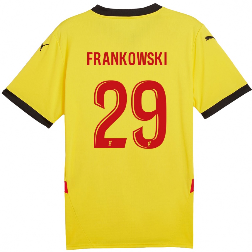 Niño Fútbol Camiseta Przemyslaw Frankowski #29 Amarillo Rojo 1ª Equipación 2024/25