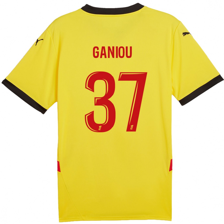 Niño Fútbol Camiseta Ismaëlo Ganiou #37 Amarillo Rojo 1ª Equipación 2024/25