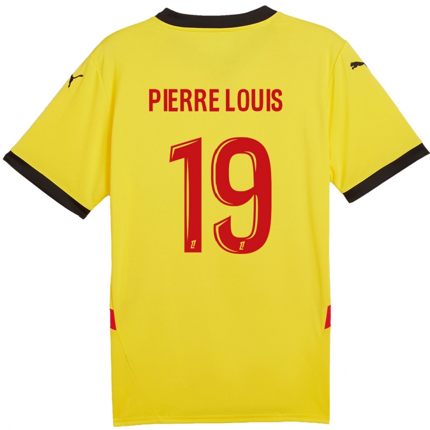 Niño Fútbol Camiseta Dayana Pierre-Louis #19 Amarillo Rojo 1ª Equipación 2024/25