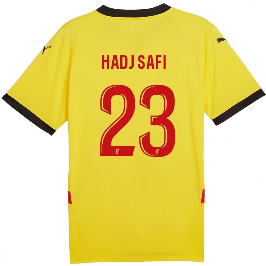 Niño Fútbol Camiseta Souhina Hadj Safi #23 Amarillo Rojo 1ª Equipación 2024/25