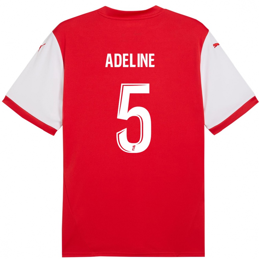 Niño Fútbol Camiseta Martin Adeline #5 Rojo Blanco 1ª Equipación 2024/25