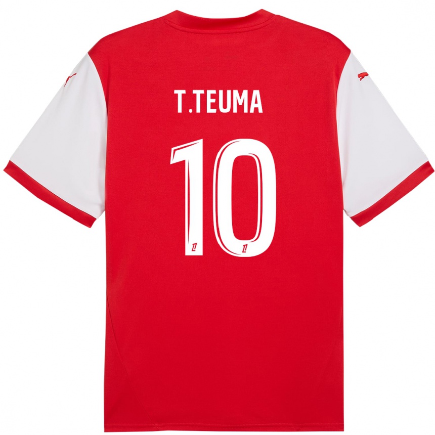 Niño Fútbol Camiseta Teddy Teuma #10 Rojo Blanco 1ª Equipación 2024/25