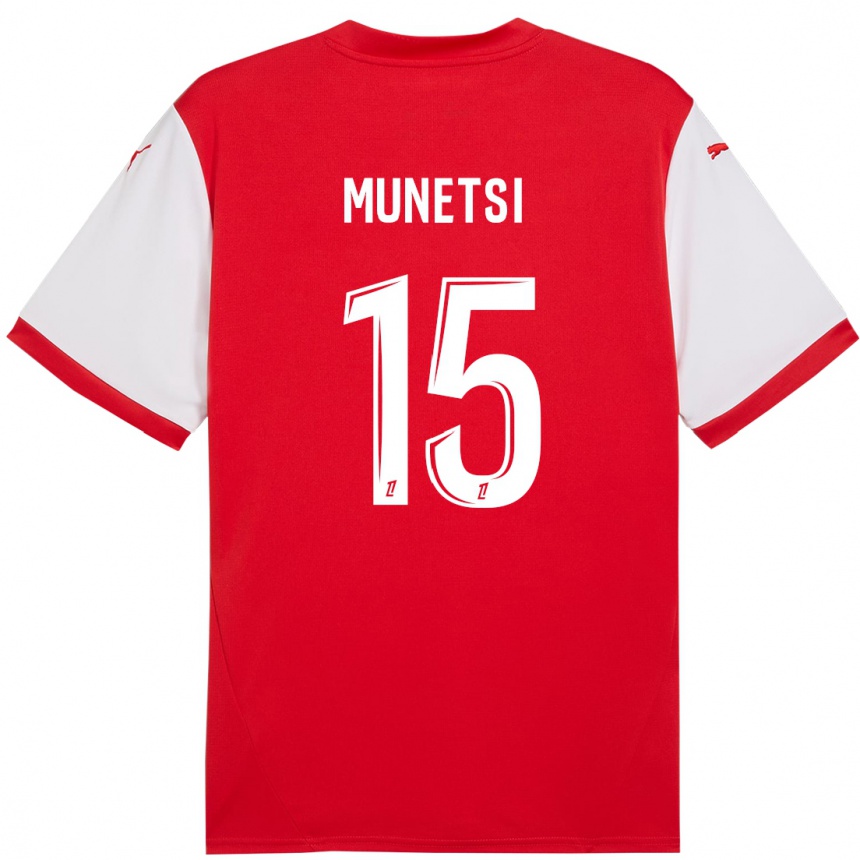 Niño Fútbol Camiseta Marshall Munetsi #15 Rojo Blanco 1ª Equipación 2024/25