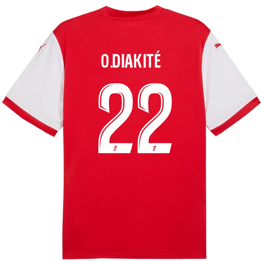 Niño Fútbol Camiseta Oumar Diakité #22 Rojo Blanco 1ª Equipación 2024/25