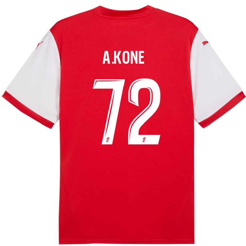 Niño Fútbol Camiseta Amadou Koné #72 Rojo Blanco 1ª Equipación 2024/25