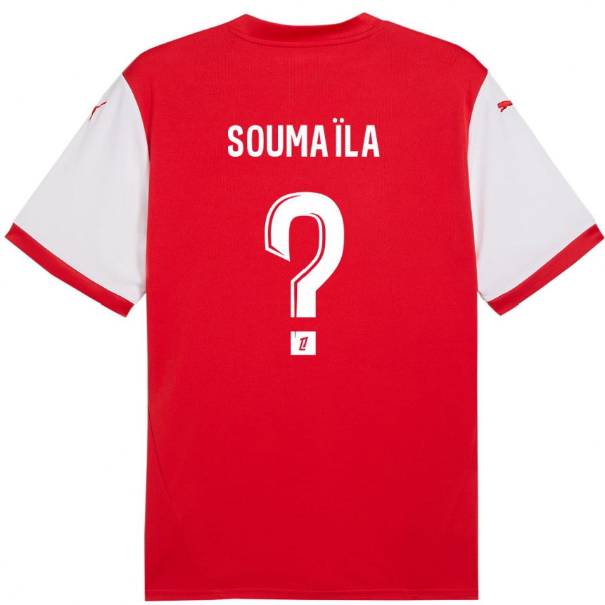 Niño Fútbol Camiseta Soumaïla Sylla #0 Rojo Blanco 1ª Equipación 2024/25