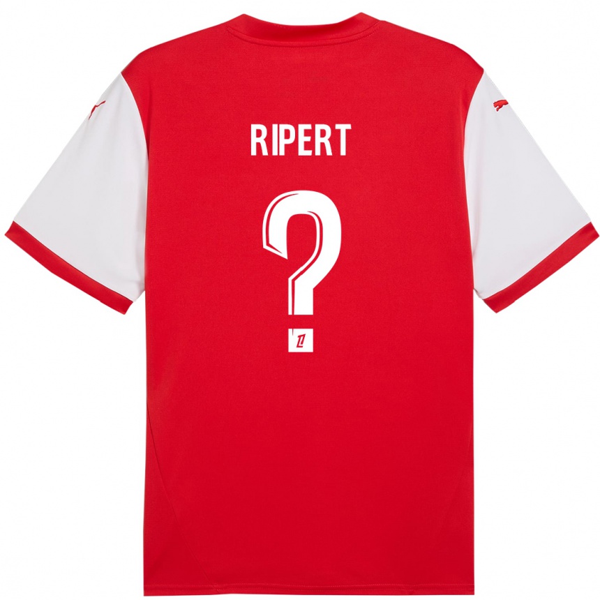 Niño Fútbol Camiseta Léo Ripert #0 Rojo Blanco 1ª Equipación 2024/25