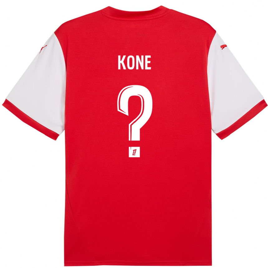 Niño Fútbol Camiseta Abdoul Koné #0 Rojo Blanco 1ª Equipación 2024/25