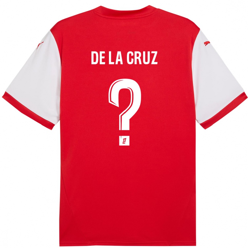 Niño Fútbol Camiseta Maiky De La Cruz #0 Rojo Blanco 1ª Equipación 2024/25