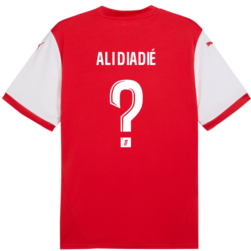 Niño Fútbol Camiseta Mohamed Ali Diadié #0 Rojo Blanco 1ª Equipación 2024/25