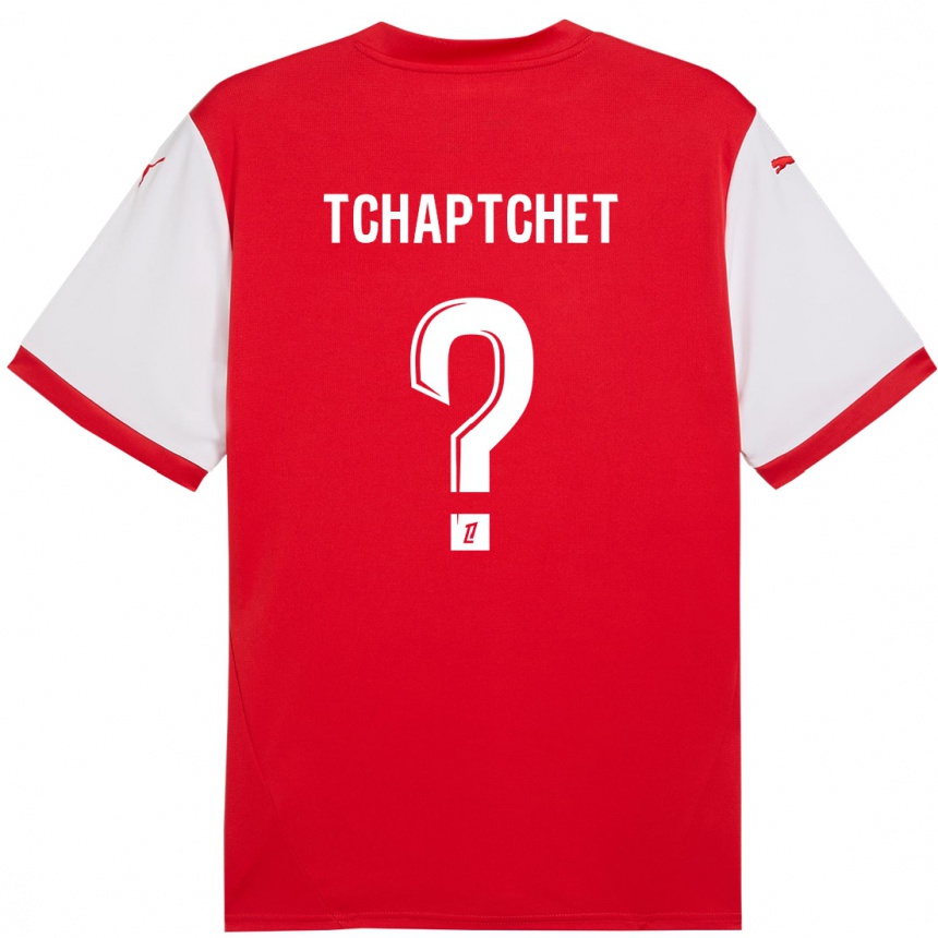 Niño Fútbol Camiseta Arthur Tchaptchet #0 Rojo Blanco 1ª Equipación 2024/25