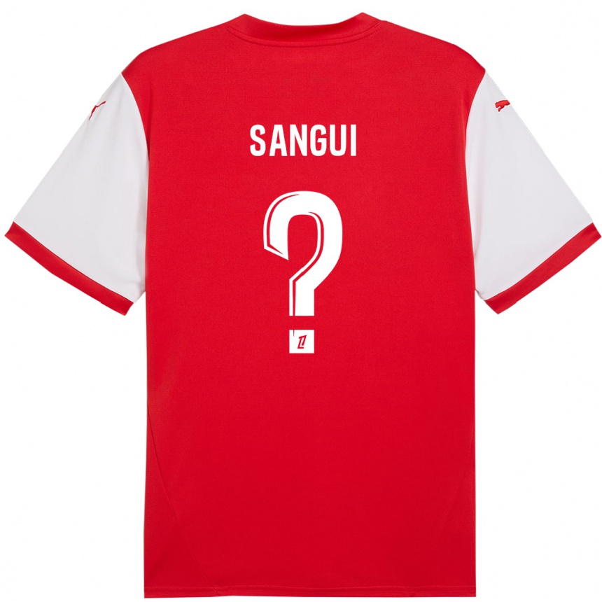 Niño Fútbol Camiseta Nhoa Sangui #0 Rojo Blanco 1ª Equipación 2024/25