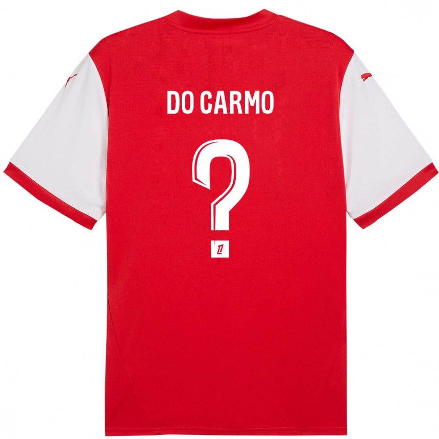 Niño Fútbol Camiseta Sophian Do Carmo #0 Rojo Blanco 1ª Equipación 2024/25