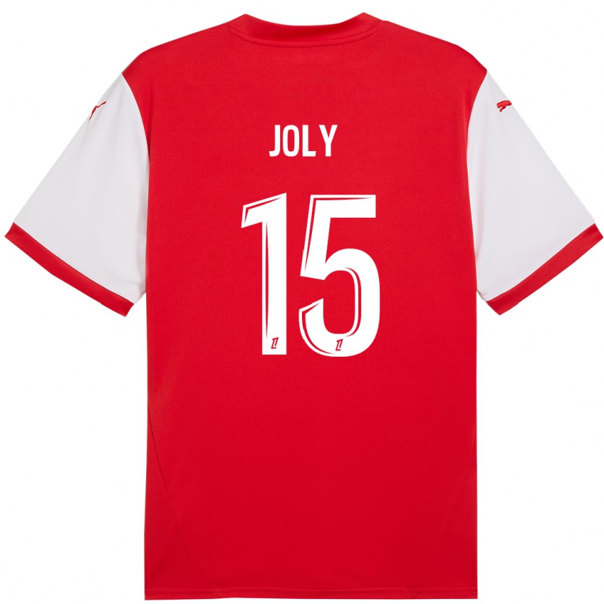 Niño Fútbol Camiseta Lou-Ann Joly #15 Rojo Blanco 1ª Equipación 2024/25