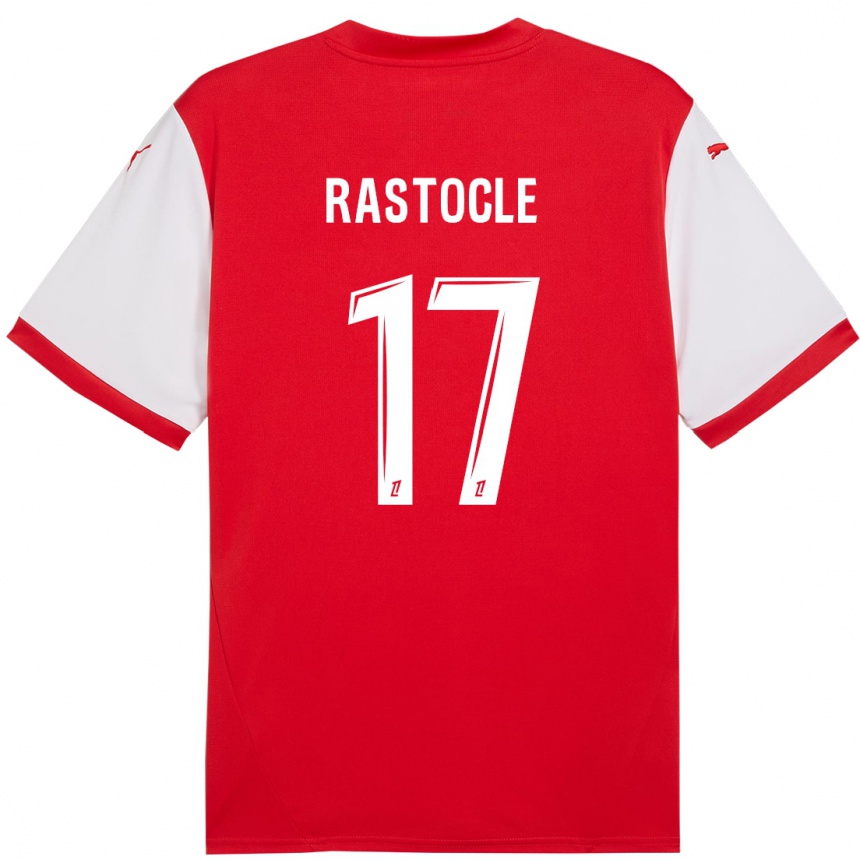 Niño Fútbol Camiseta Jade Rastocle #17 Rojo Blanco 1ª Equipación 2024/25