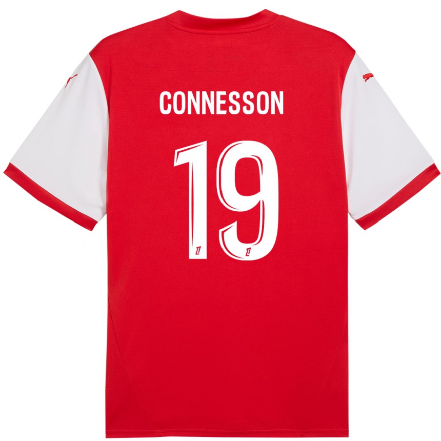 Niño Fútbol Camiseta Adele Connesson #19 Rojo Blanco 1ª Equipación 2024/25