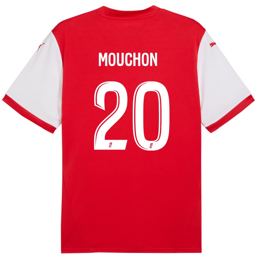 Niño Fútbol Camiseta Noemie Mouchon #20 Rojo Blanco 1ª Equipación 2024/25