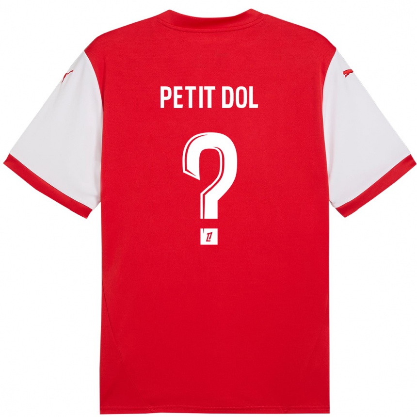 Niño Fútbol Camiseta Alvin Petit Dol #0 Rojo Blanco 1ª Equipación 2024/25