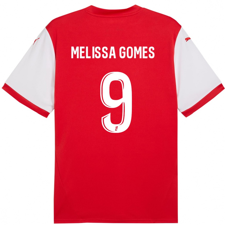 Niño Fútbol Camiseta Melissa Ferreira Gomes #9 Rojo Blanco 1ª Equipación 2024/25