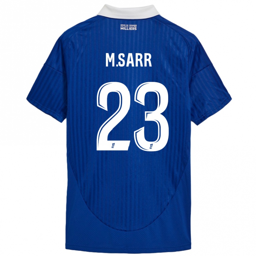 Niño Fútbol Camiseta Mamadou Sarr #23 Azul Blanco 1ª Equipación 2024/25