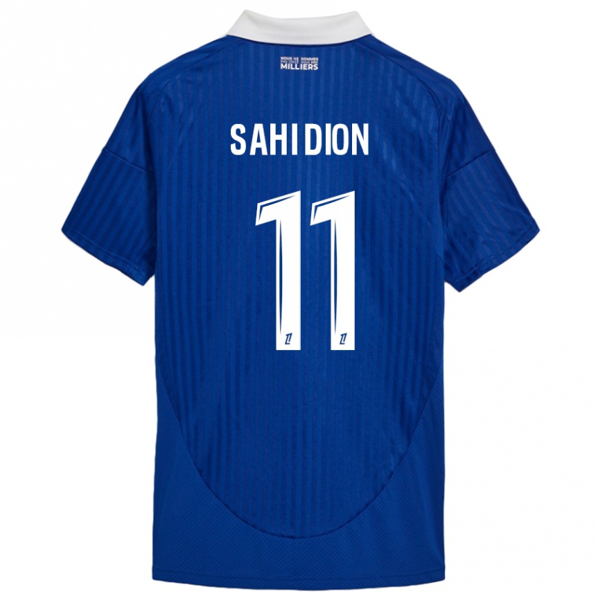 Niño Fútbol Camiseta Moïse Sahi Dion #11 Azul Blanco 1ª Equipación 2024/25