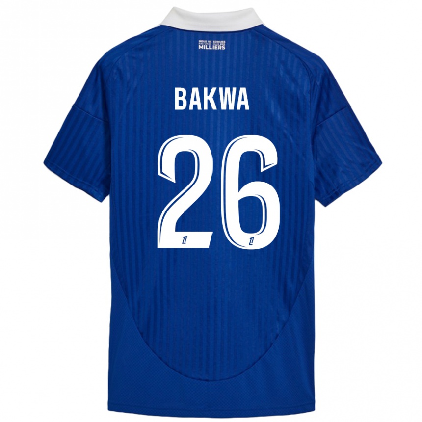 Niño Fútbol Camiseta Dilane Bakwa #26 Azul Blanco 1ª Equipación 2024/25