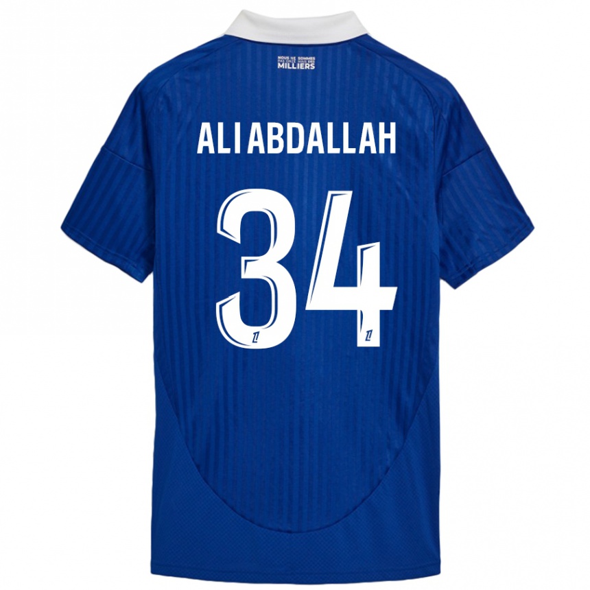 Niño Fútbol Camiseta Aboubacar Ali Abdallah #34 Azul Blanco 1ª Equipación 2024/25