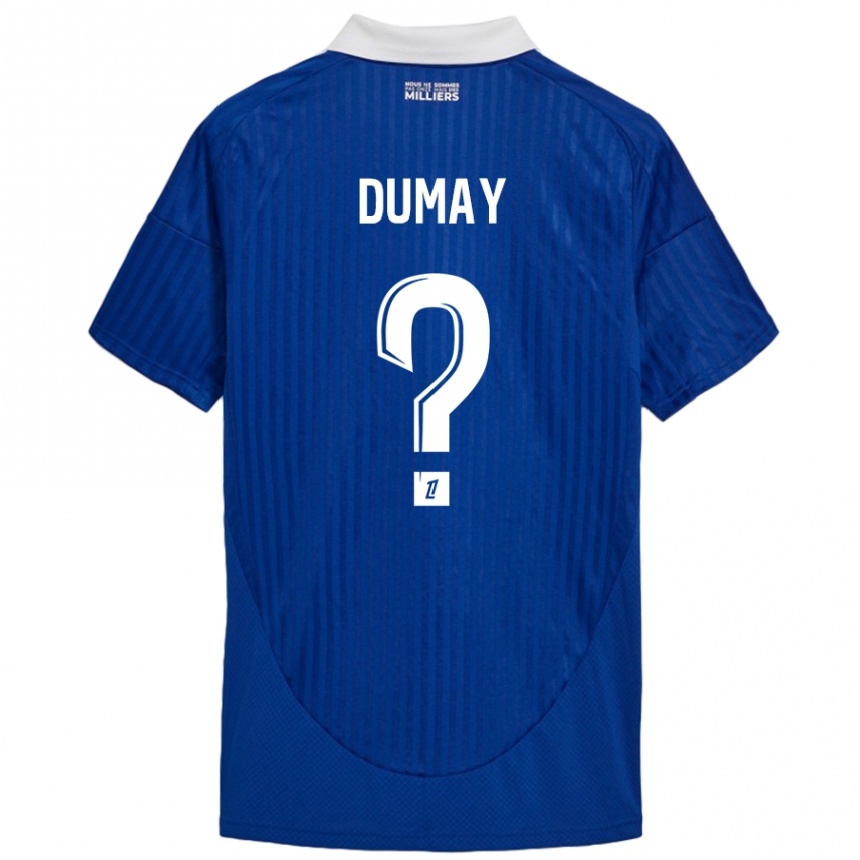 Niño Fútbol Camiseta Yoann Dumay #0 Azul Blanco 1ª Equipación 2024/25