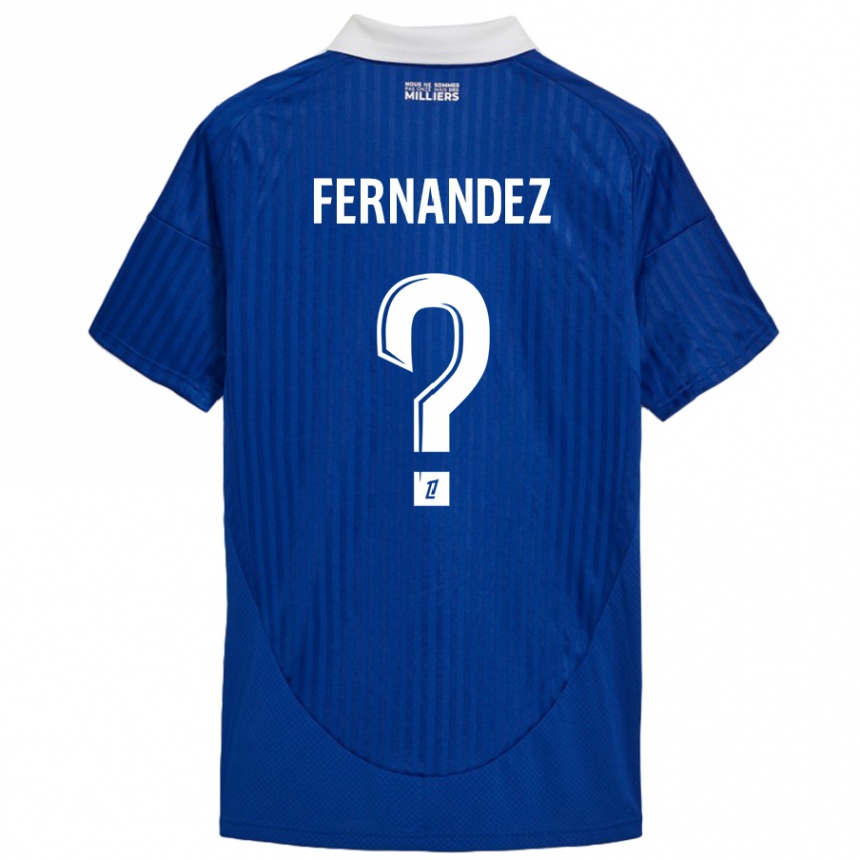 Niño Fútbol Camiseta Elies Araar Fernandez #0 Azul Blanco 1ª Equipación 2024/25