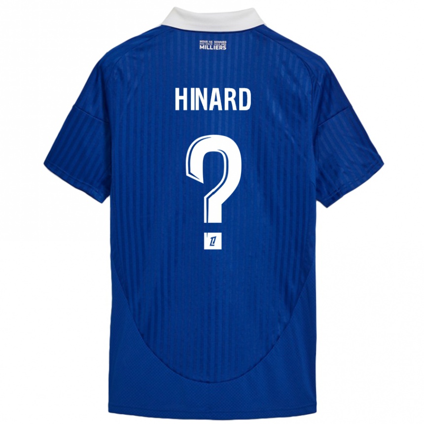 Niño Fútbol Camiseta Noa Hinard #0 Azul Blanco 1ª Equipación 2024/25