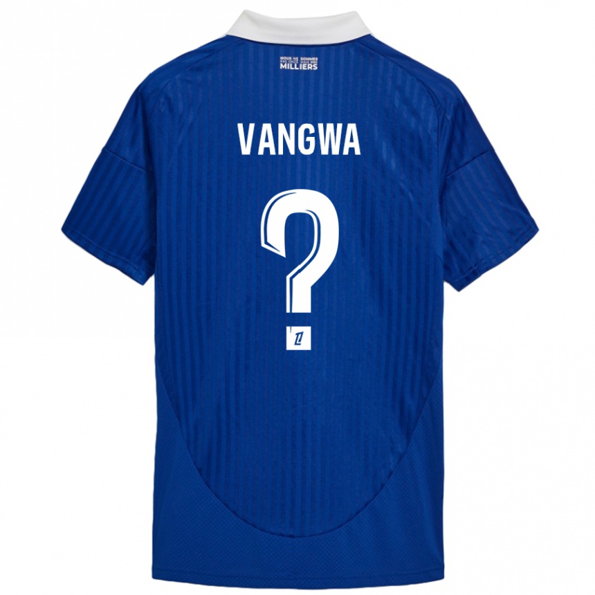 Niño Fútbol Camiseta Jilva Vangwa #0 Azul Blanco 1ª Equipación 2024/25