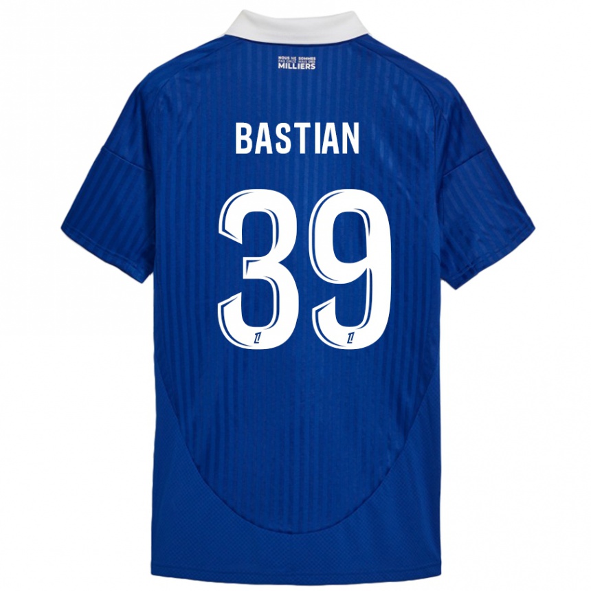 Niño Fútbol Camiseta Maxime Bastian #39 Azul Blanco 1ª Equipación 2024/25